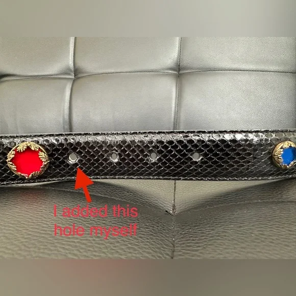 Gucci GG Python Embellished Belt